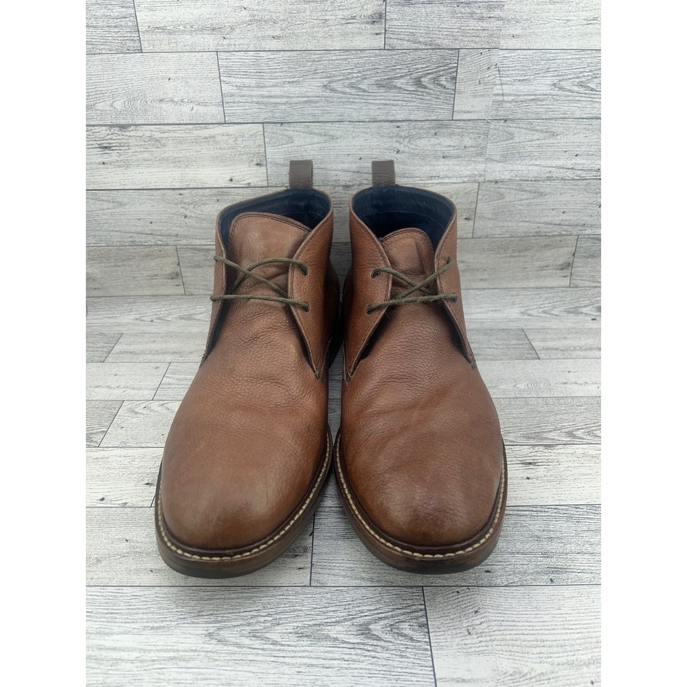 Cole Haan Men Brown Leather Grand.OS Chukka Boots C26090 Size 13 M